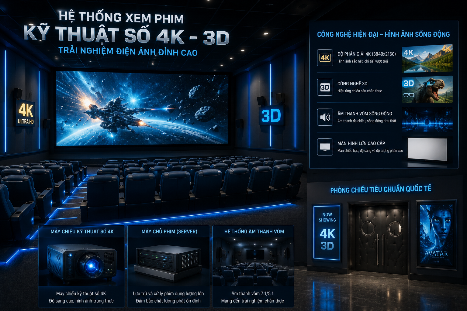 Hệ thống phim KTS HD-2K-4K-3D